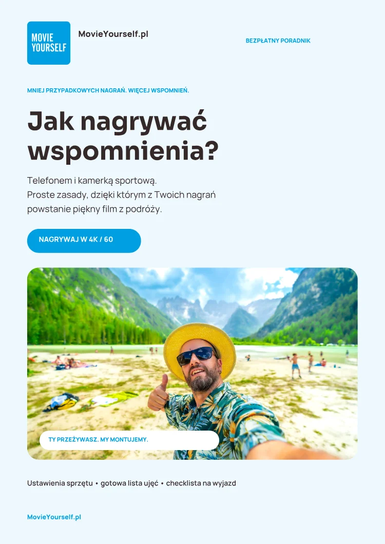Okładka bezpłatnego poradnika MovieYourself: Jak nagrywać wspomnienia?